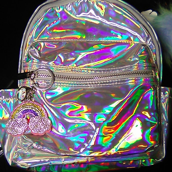 Women's Girls Metallic backpack purse - Picture 5 of 10
